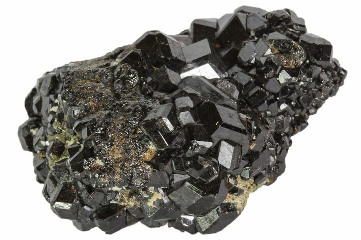Black Andradite (Melanite) Garnet Cluster - Kazakhstan #102444